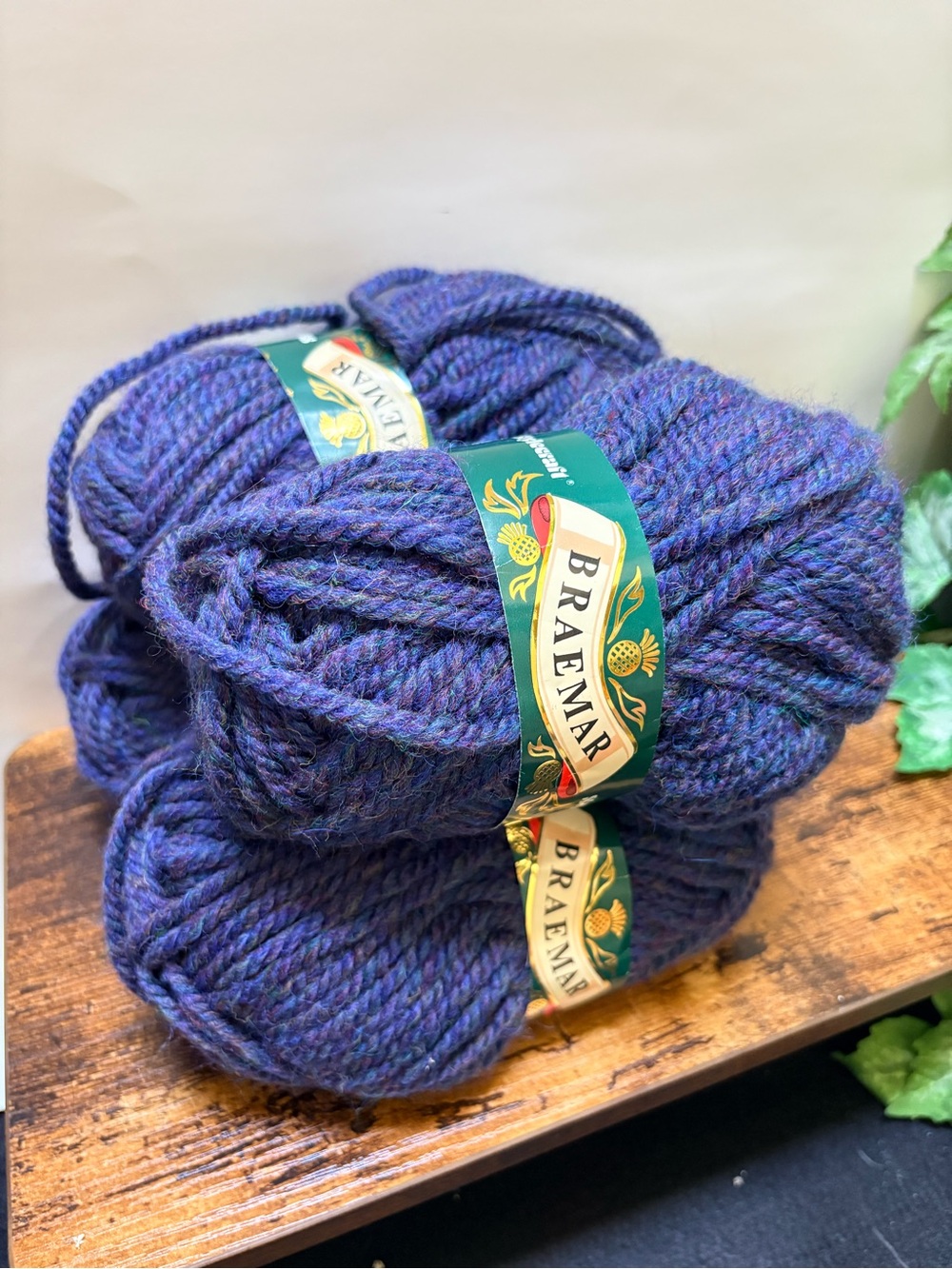 Stylecraft | NWOT 4x 100g Braemar Chunky Wool-Blend Yarn - 8mm, Blue/Purple